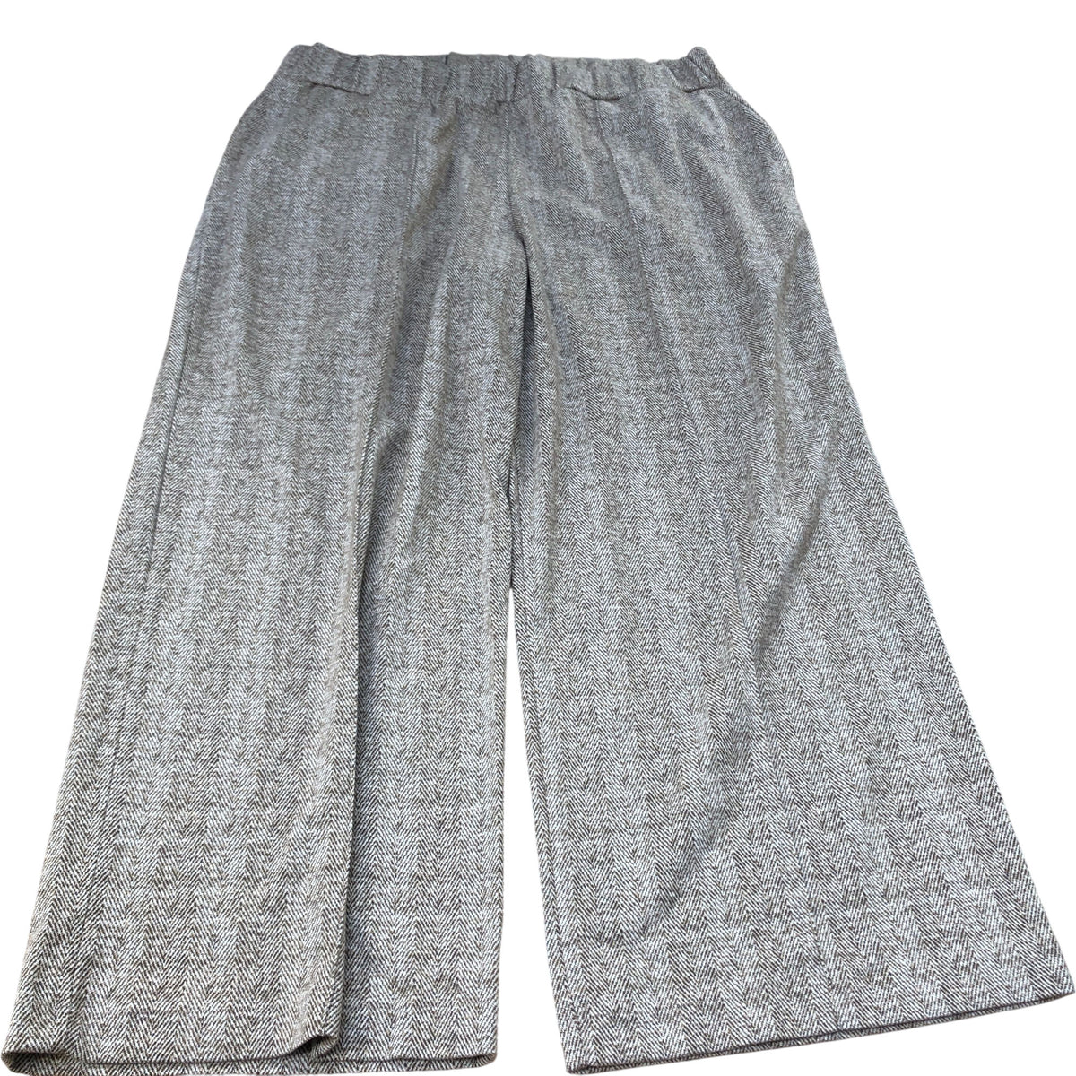 River Island Houndstooth Trousers UK18 Women's Comfy Stretch Faux Wool Style