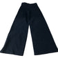 Wide Leg Black Trousers Women UK8 Long