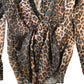 River Island Women's UK8 Brown Leopard Print Sheer Tie Front Blouse