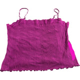 Camisole Top Size UK16 Women's Fuschia Sleeveless Stretch Cotton