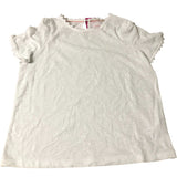 Girl's White Frill Short Sleeve Top Cotton Casual Wear UK12