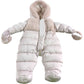 Pink Padded Snowsuit 3-6 Months Warm Fleece Hooded