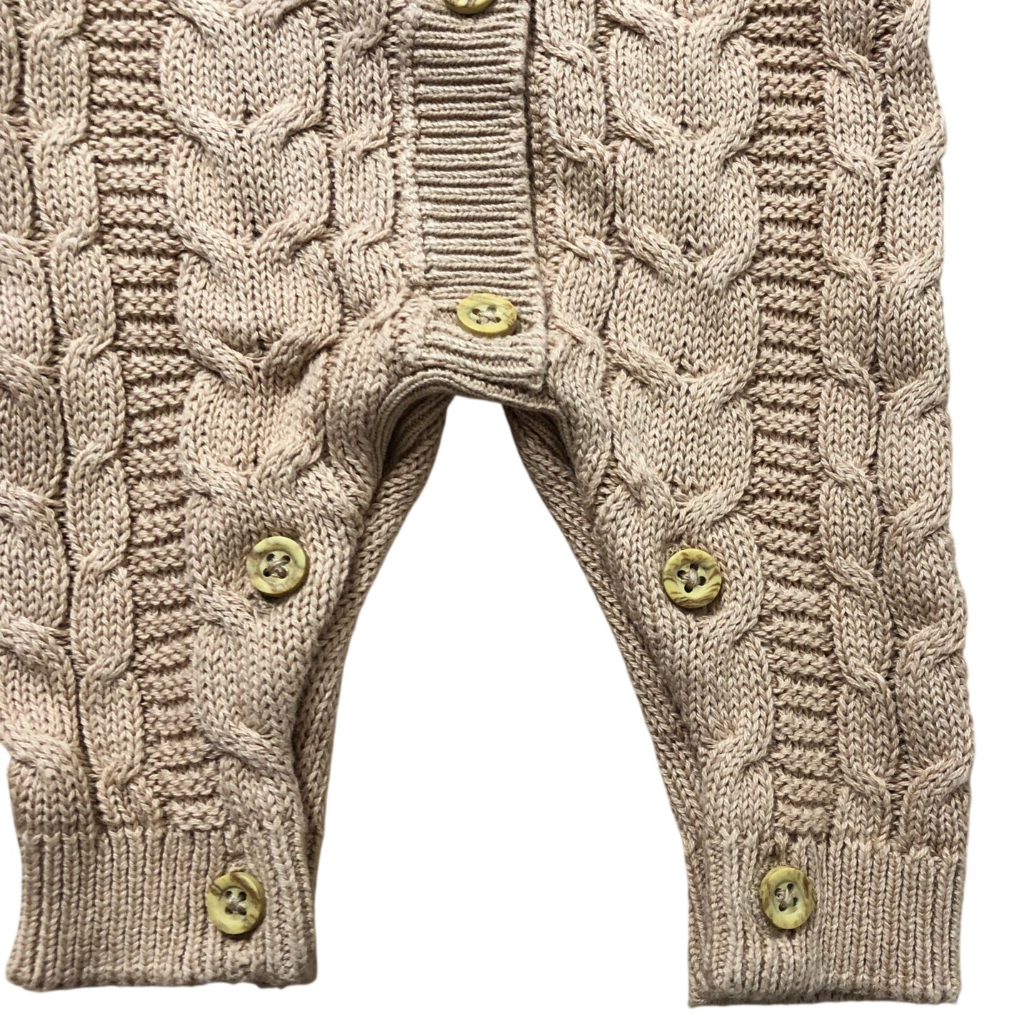 So Cute Baby Toddler Playsuit 0-3 Months Beige Knitted Romper Outfit 56cm