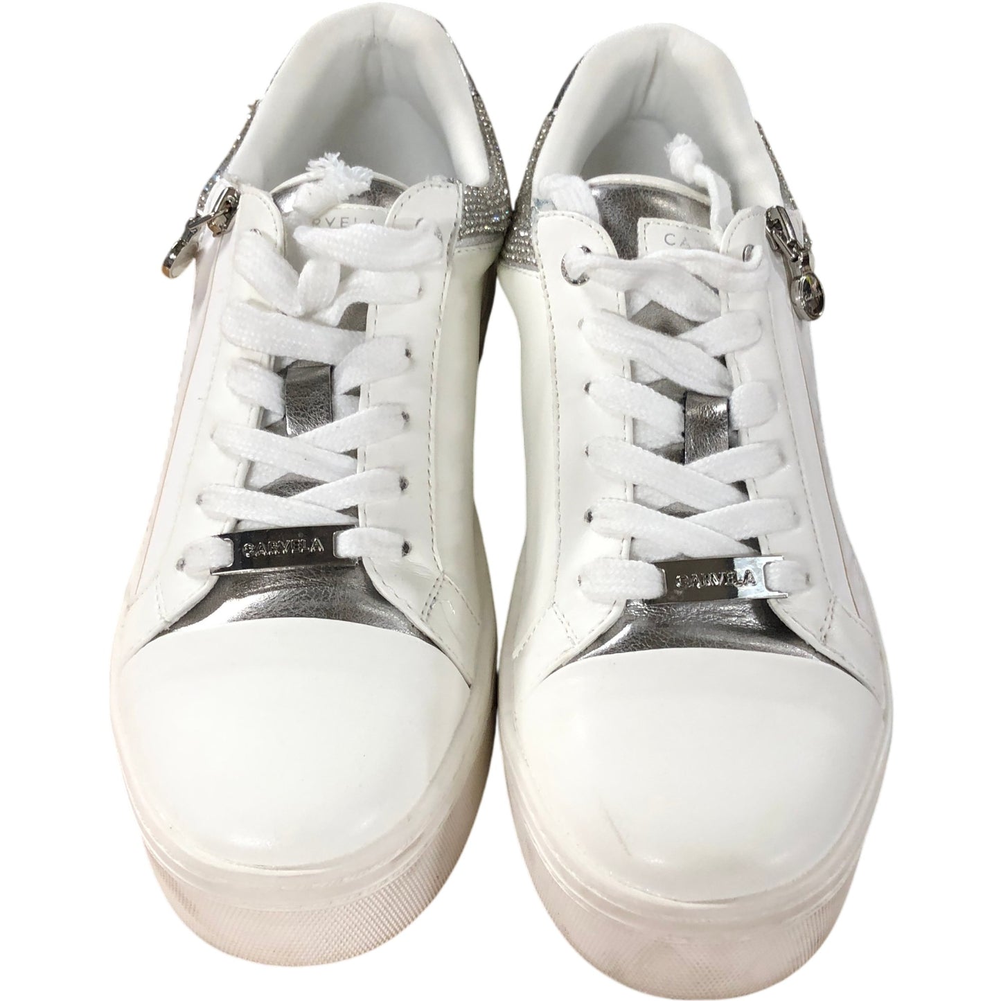Carvela Silver Detailing Platform Trainers Size UK 6.5 Women's Casual Footwear