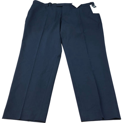 River Island Men's Trousers Navy Blue Stretch Material