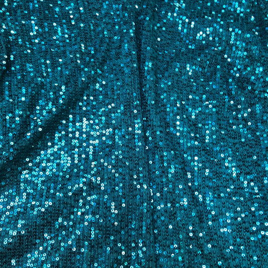 Sequin Blouse UK16 Women's V Neck Green Party Top 100 Percent Polyester