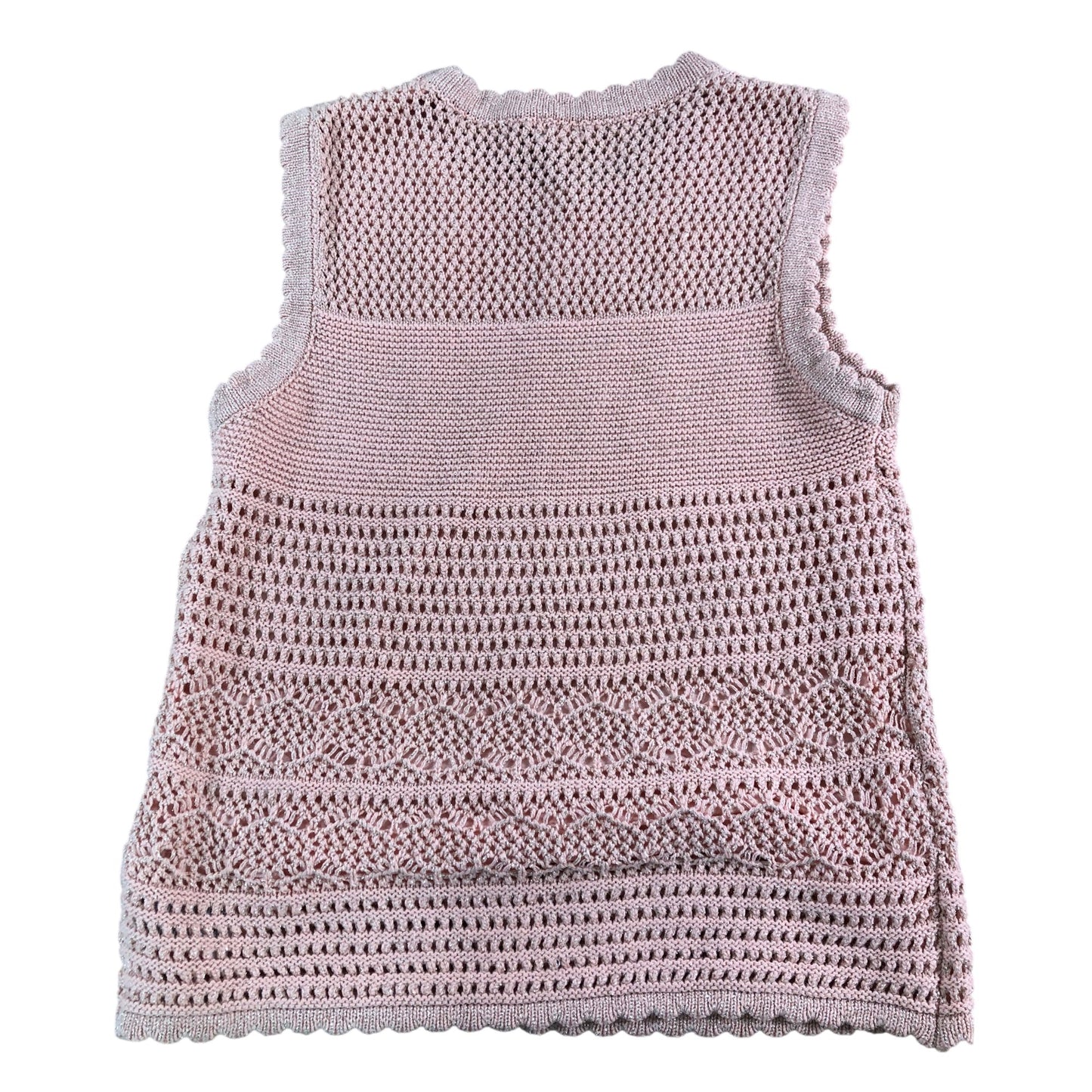 River Island Girls Knitted Pink Sleeveless Top Age 12-14 Years Summer Casual