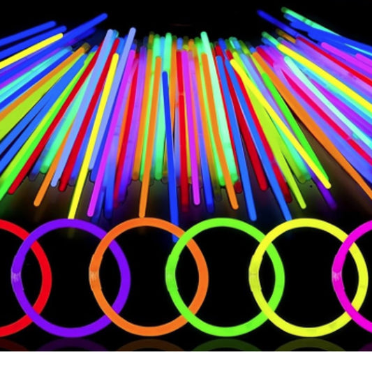 Glow Stick Bracelet Pack 100 Pieces Multi Colour Party Supplies