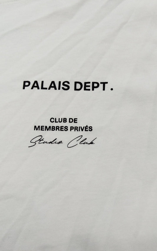 River Island Palais Dept T-Shirt UK L Men's White Graphic Cotton Tee
