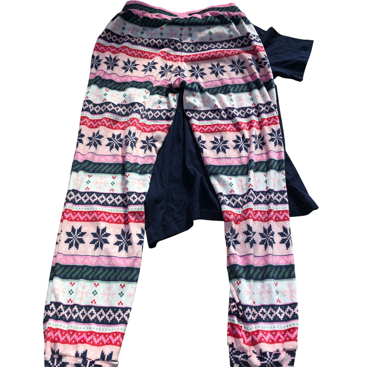 Let It Snow Pyjamas Small Women's Cotton Blend Christmas Loungewear Size 8