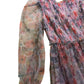 Lace and Beads Floral Maxi Dress UK8 Women's Pink Tulle Long Sleeve