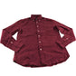 Tommy Hilfiger Flex Regular Fit Shirt XS Men's Burgundy Button Down Flannel