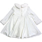 Angel & Rocket Girls White Dress 9-12 Months Faux Fur Trim Long Sleeve Elegant