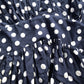 Baukjen Polka Dot Dress UK8 Women's Short Sleeve Viscose Navy Blue Casual