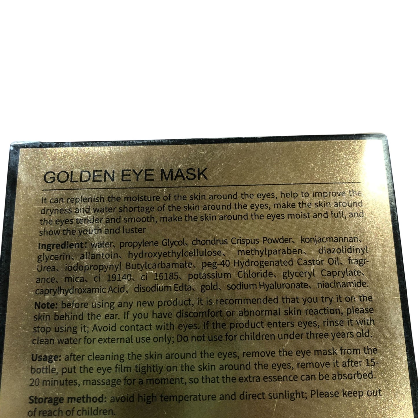 Zozu Gold Eye Mask 30 Pairs Smooth Hydrating Under Eye Treatment Skincare