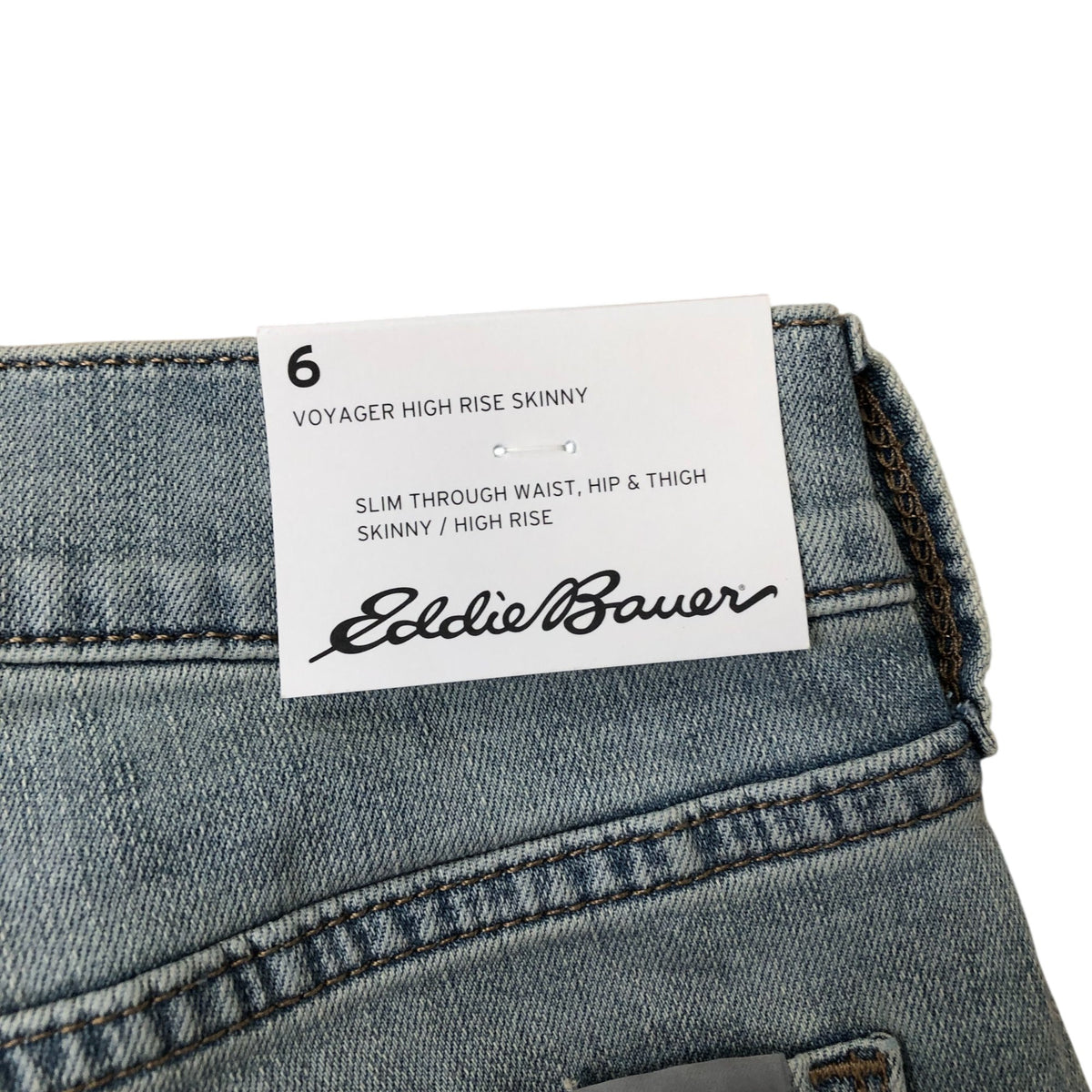 Eddie Bauer Voyager High Rise Skinny Jeans UK6 Women's Slim Fit Denim Blue