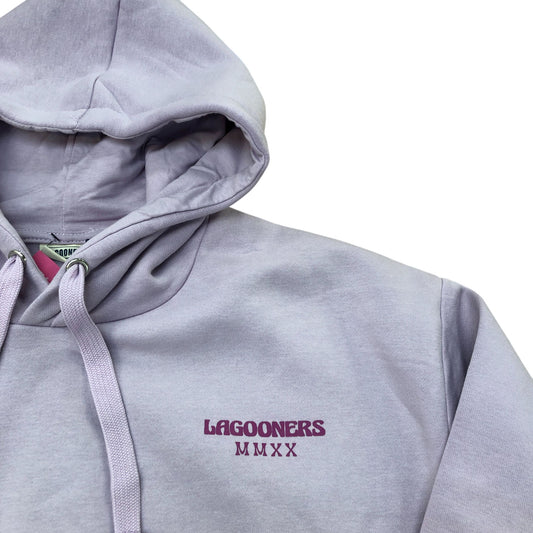 LAG00NERS MMXX Lilac Graphic Print Hoodie Size 12