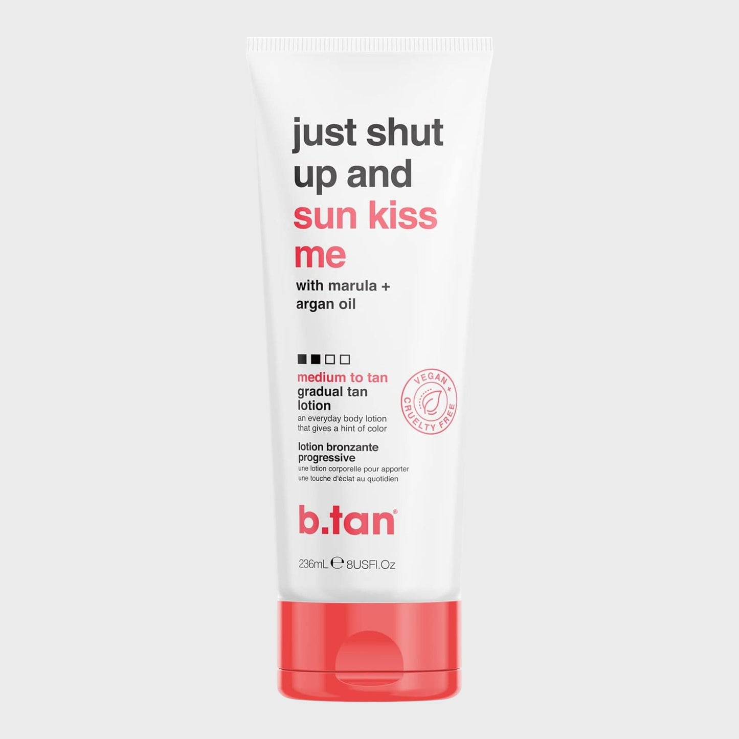 Just Shut Up & Sun Kiss Me Medium Tan Lotion - 236ml