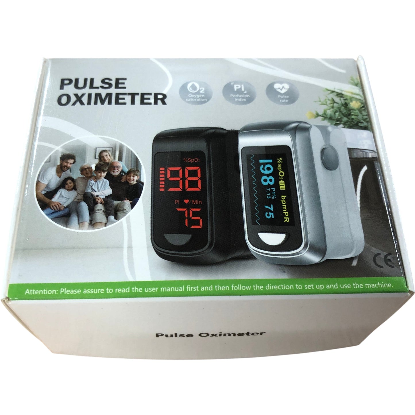 HEALTHTREE JKS50B Pulse Oximeter Dual Display Accurate O2 Saturation Monitor
