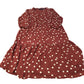 Weird Fish Conker Dress Women's V Neck Polka Dot Midi Dress Size 12
