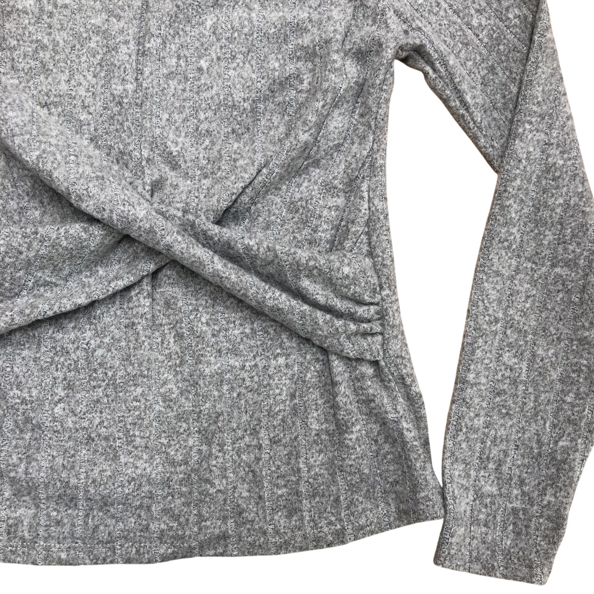 River Island Grey Long Sleeve Ruched Sweater