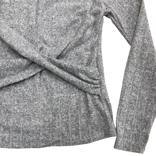 River Island Grey Long Sleeve Ruched Sweater