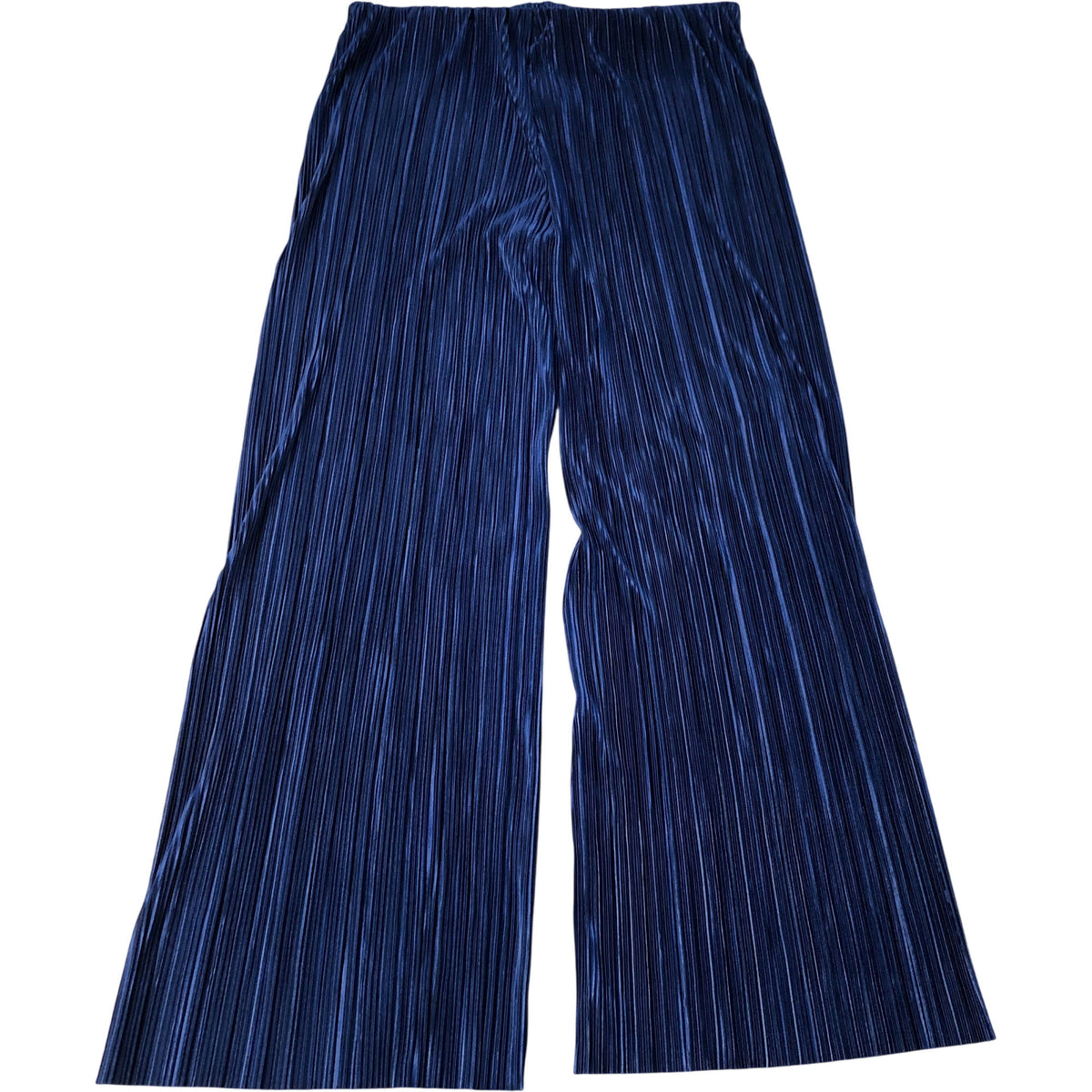 River Island Wide Leg Pleated Trousers Navy