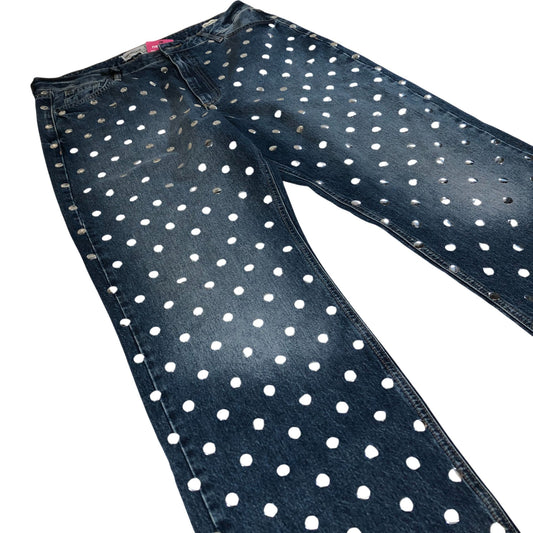 River Island Distressed Patchwork Relaxed Fit Jeans UK16