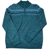 Weird Fish M Quarter Zip Neck Wool Blend Sweater Larner Green Size M