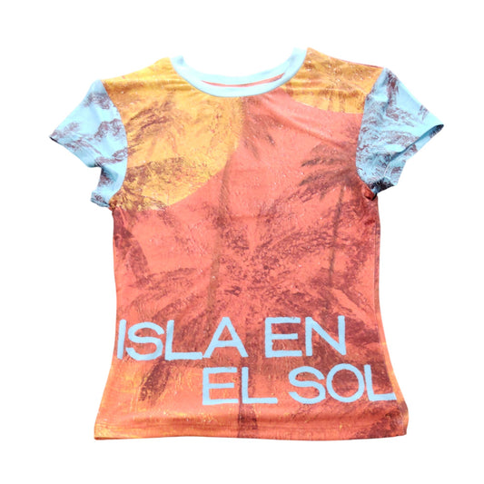 River Island Isla En El Sol T-Shirt UK XS Women's Summer Graphic Top