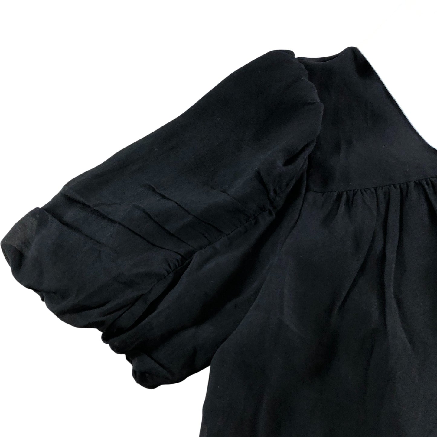 Branded Black Contrast Collar Shirt - Size 8