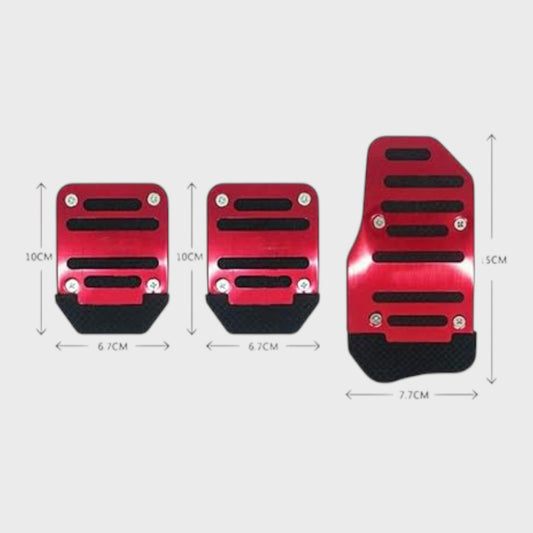 Car Pedal Covers - Three Pack - Red