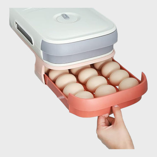 Egg Container With Scrolling Tray