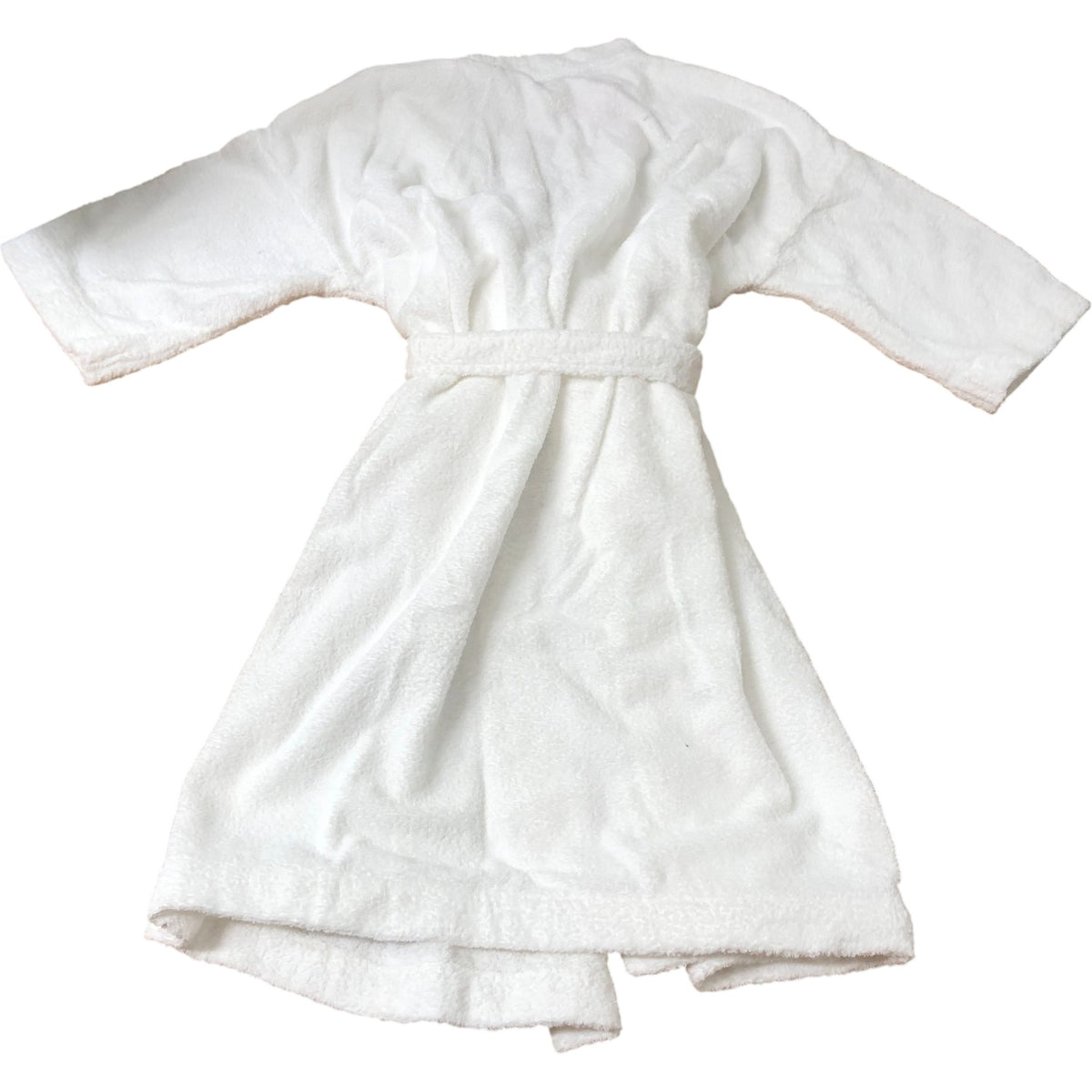 White Short Robe Soft Cotton Bath Robe Women's Loungewear Size M