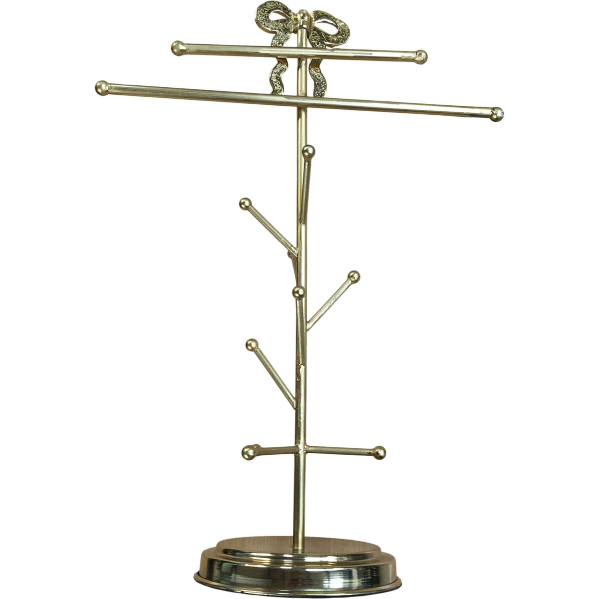 Gold Bow Jewellery Stand Organiser