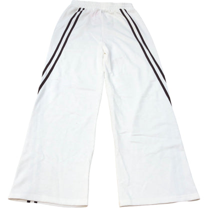 Kids Track Pants White Sports Trousers With Black Stripes