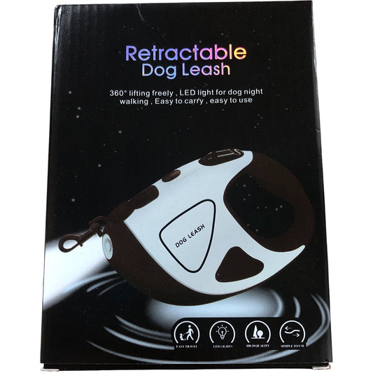 Retractable Dog Leash 3M 10Ft Small Easy Carry Led Light Convenient Use