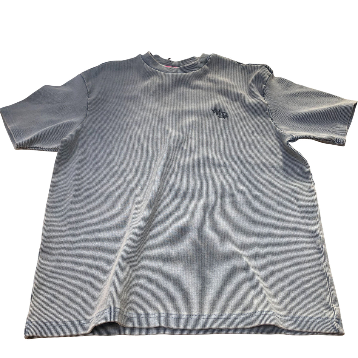 River Island Casual T-Shirt Blue Men’s Short Sleeve Blend Crew Neck Size M