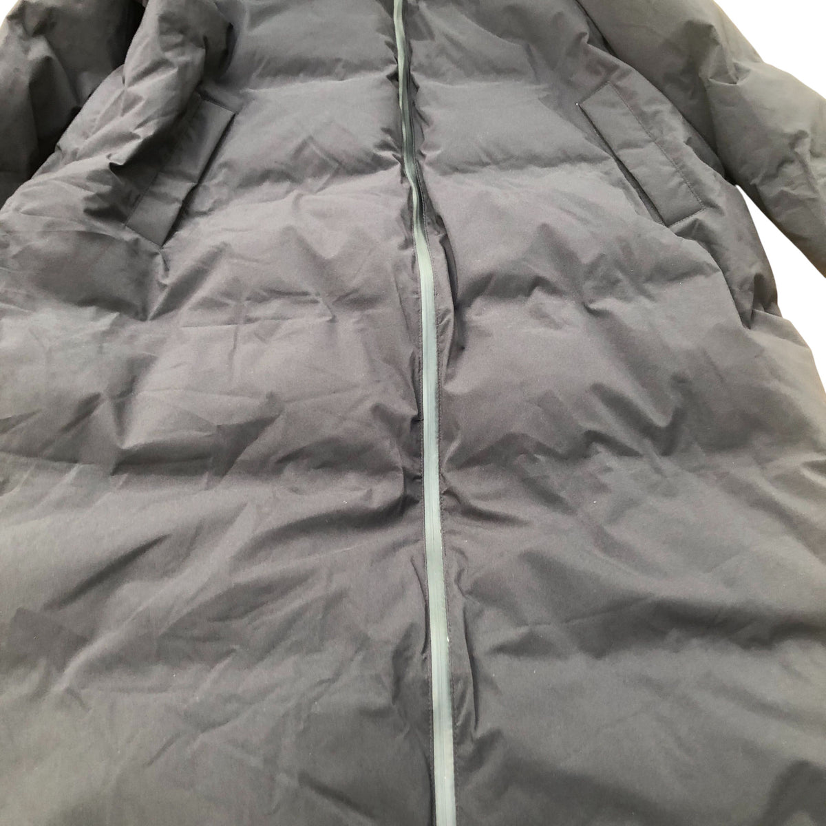 Longline Padded Coat Black Hooded Waterproof Outdoor Wear XL