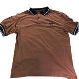 Polo Shirt Men's Brown Short Sleeve Casual Top XL