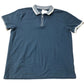Threadbare Polo Shirt Regular Fit Blue Zip Neck Size L