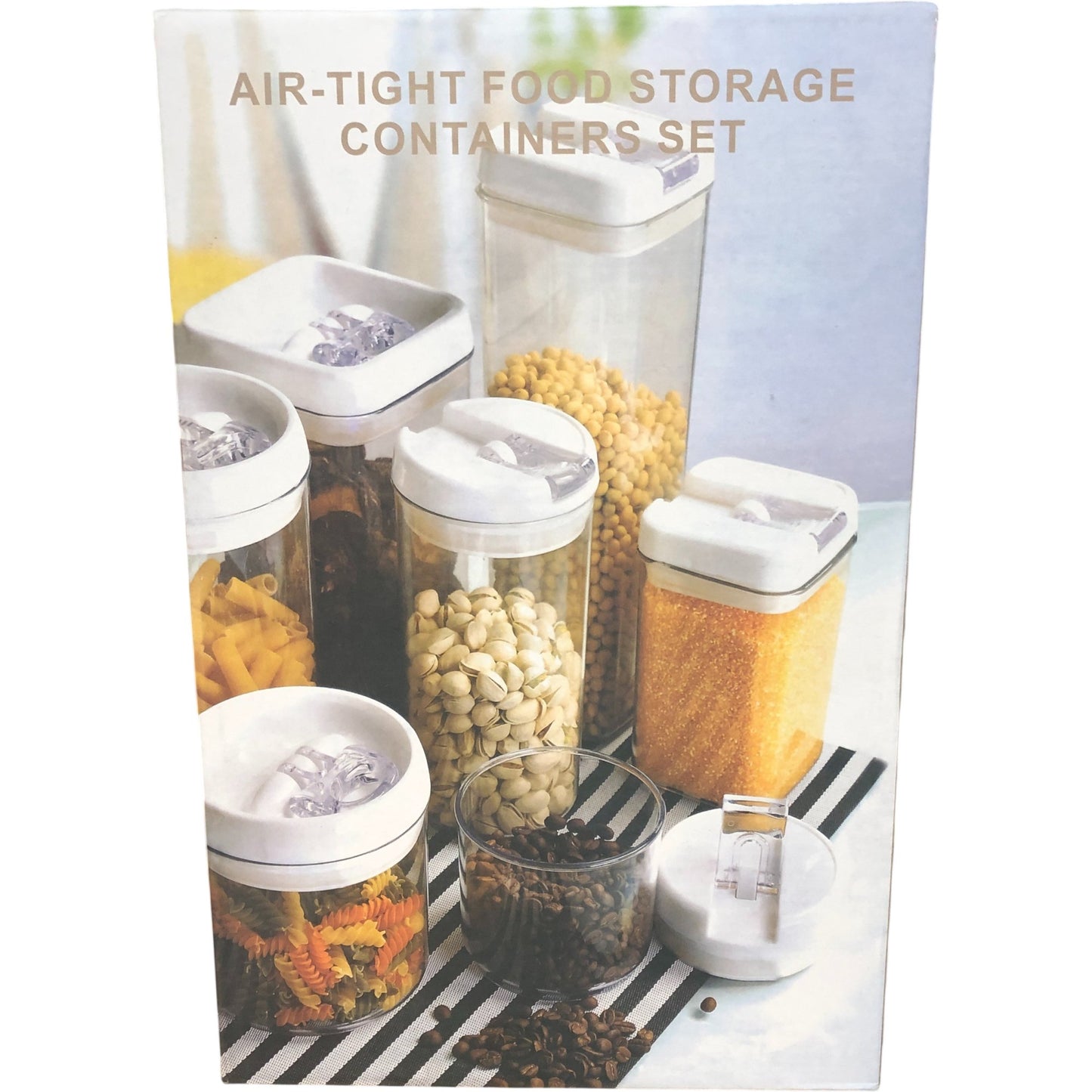 Air Tight Food Storage Containers Set 6 Piece BPA Free Kitchen Organisers
