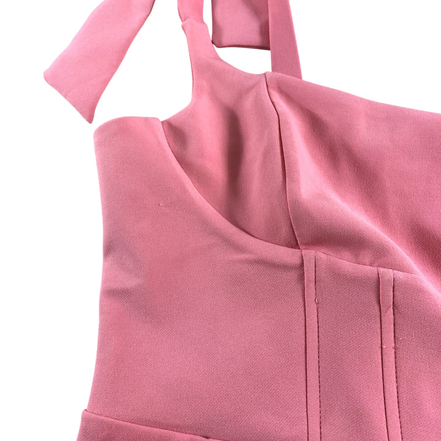 River Island UK L Women's Pink Crop Corset Top