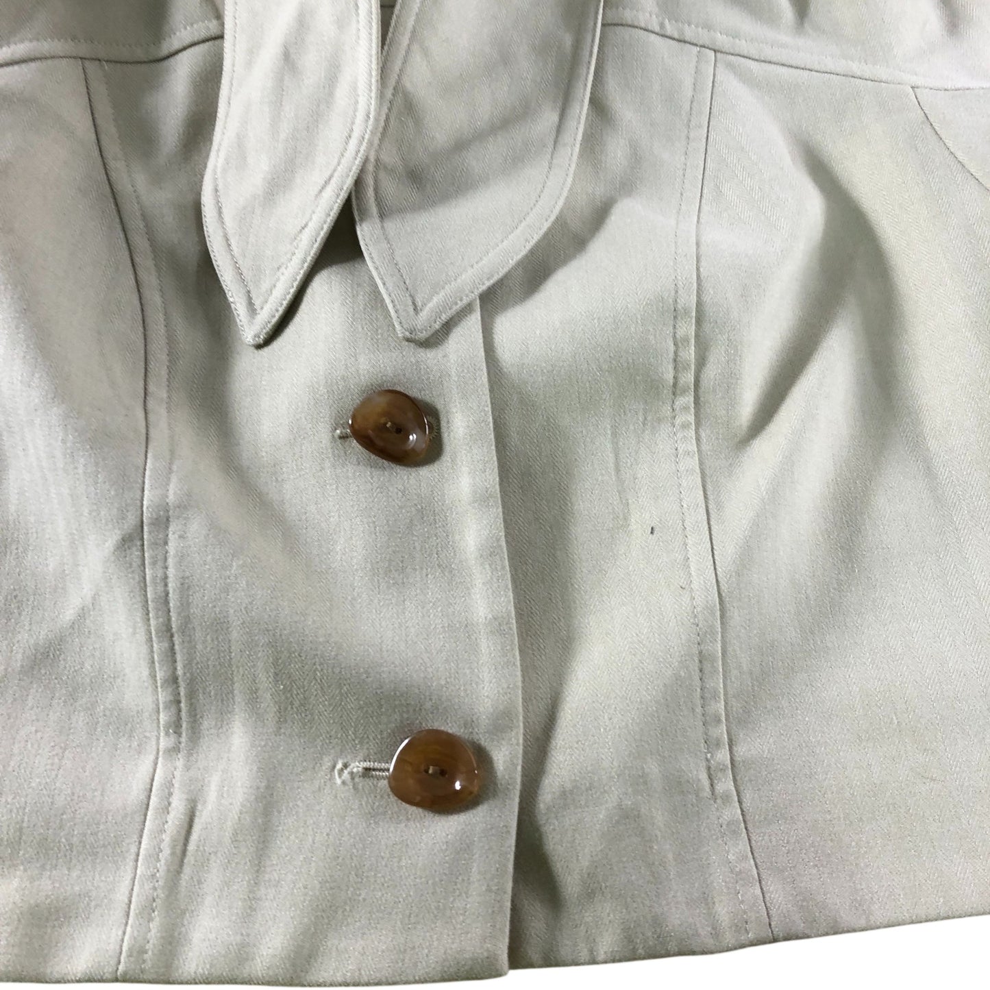 River Island Jacket Herringbone Tie Neck Long Sleeve - Size 6