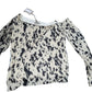 River Island Women's Size 14 Off Shoulder Blouse Beige Black Animal Print