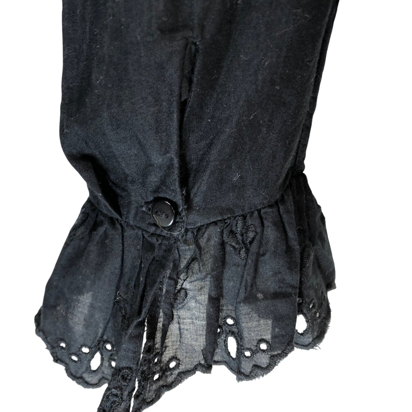 River Island Black Blouse Women's Ruffled Detail Long Sleeve Elegant Top Size 6