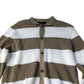 River Island Striped Cardigan Size Medium Men’s Cotton Blend Button Up Khaki