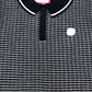 Short Sleeve Polo Shirt Size 14-15 Years Stylish Cotton Navy Patterned