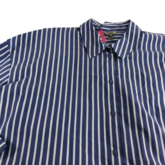 Rivers Island Blue Striped Shirt Size UK20 Women's Long Sleeve