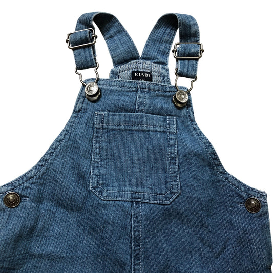 KIABI Baby Dungarees 6 Months Denim Blue Adjustable Strap Cotton